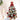 2ft Tabletop Christmas Tree with Light Artificial Small Mini Red Christmas Decoration with Flocked Snow, Exquisite Decor & Xmas Ornaments for Table Top for Home & Office