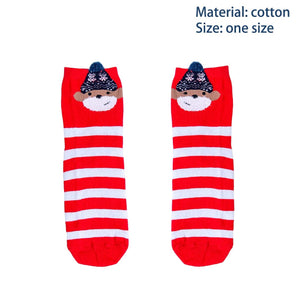 5 Pairs Cotton Christmas Socks Christmas Decoration For Home Christmas Ornament Xmas Gifts Navidad Natal 2022 Decor Socks New Year 2023