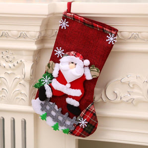 Christmas Decoration Supplies Santa Claus Small Socks Christmas Tree Hanging Christmas Stockings Gift Bags Christmas Bags