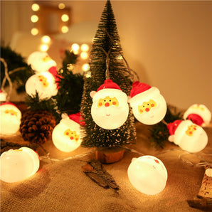 Led Christmas Holiday Decorative Lights Santa Claus Snowman Lights String Plug-In Type Lights