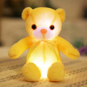 32cm Creative Luminous Bear Plush Toy Stuffed Teddy Led Light Colorful Doll Kawaii Lovely Kids Toy Girls Children Gift