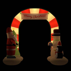 Christmas Inflatable Santa & Snowman Arch Gate LED 102.4"