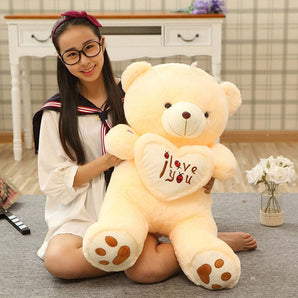 50/70/90 CM I Love You Teddy Bear Large Stuffed Plush Toy Holding LOVE Heart Soft Gift for Valentine Day Girls&#39; Birthday Gift