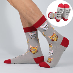 Funny Unisex Cat Print Socks - Perfect Christmas Gift for Men and Women