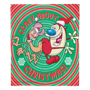 Ren and Stimpy; Crazy about Christmas Aggretsuko Comics Silk Touch Throw Blanket; 50" x 60"