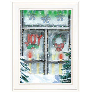 "Christmas Joy" by Ed Wargo Ready to Hang Holiday Framed Print, White Frame
