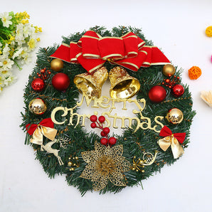 Christmas Wreath Merry Christmas Decorations Ornaments Front Door Hanging Window Wreaths Props Background Xmas Tree Decoration