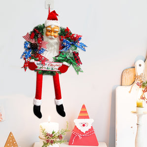 1pc Santa Claus Door Hanging Holiday Atmosphere Rendering Arrangement Props Christmas Decor 2023 Christmas Wreaths