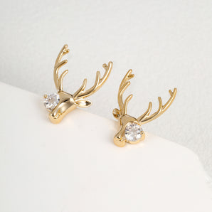 2023 Christmas New Antler Stud Earrings Temperament Niche Design Versatile Personalized Earrings Gift Jewelry