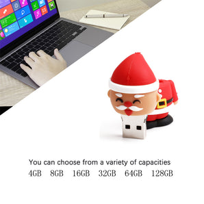 Christmas cartoon USB flash drive USB2.0 flash drive 64GB memory stick pen drive Christmas gift