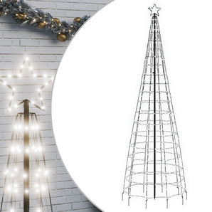 Christmas Tree Light with Spikes 570 LEDs Cold White 118.1"