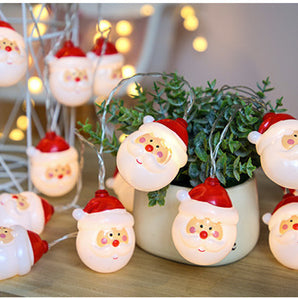 Led Christmas Holiday Decorative Lights Santa Claus Snowman Lights String Usb Lights