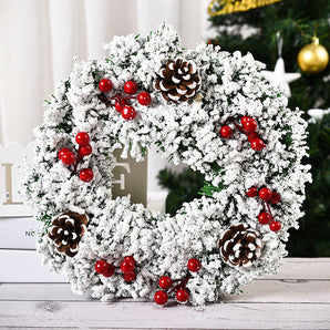 Christmas Wreath Merry Christmas Decorations Ornaments Front Door Hanging Window Wreaths Props Background Xmas Tree Decoration