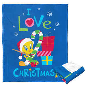 Warner Bros. Looney Tunes Silk Touch Throw Blanket, 50" x 60", I Love Christmas