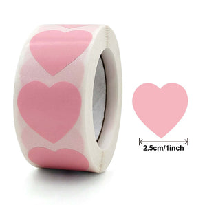 500Pcs 2.5Cm Love Sticker Valentines Gift Box Label Wedding Gift Heart Shaped Candy Bag Wedding Gift Bag Seal Label Decoration